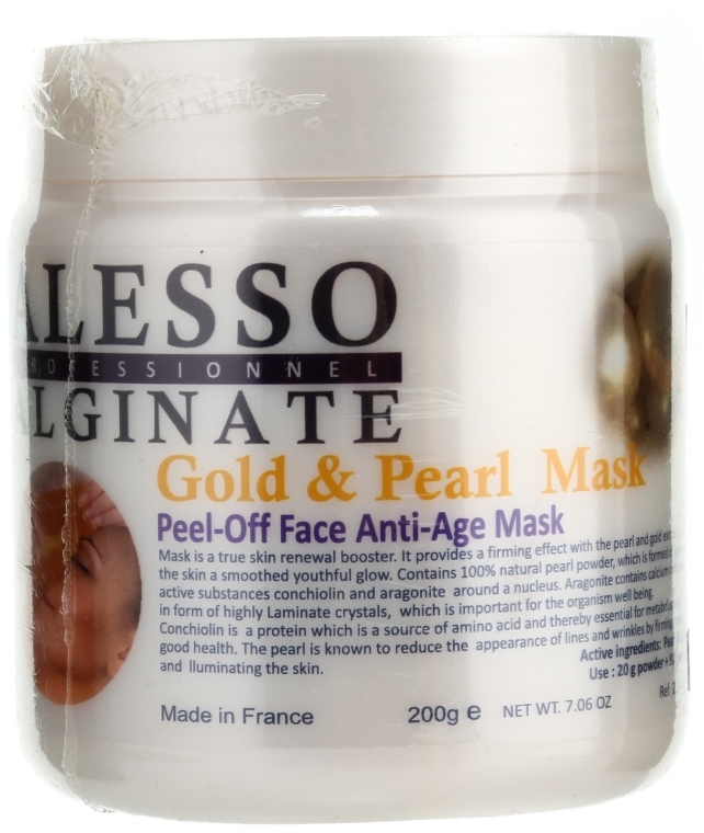 Маска для лица альгинатная омолаживающая "Золото и Жемчуг" - Alesso Professionnel Alginate Gold and Pearl Peel-Off Face Anti-Age Mask  — фото N5