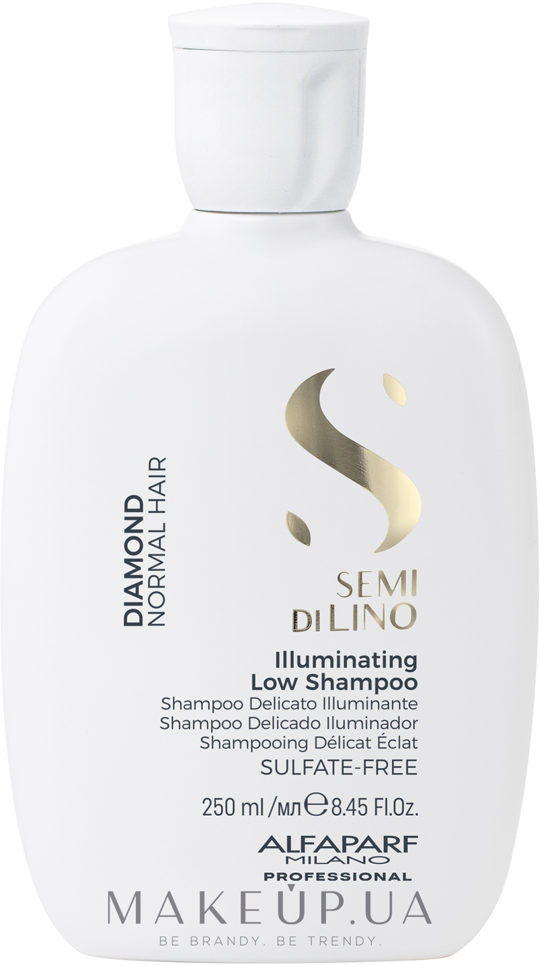 Шампунь для волос с микрокристаллами - AlfaParf Semi Di Lino Diamond Illuminating Low Shampoo — фото 250ml