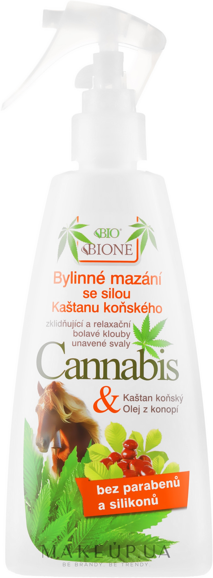 Спрей для ніг - Bione Cosmetics Cannabis Herbal Salve With Horse Chestnut — фото 260ml