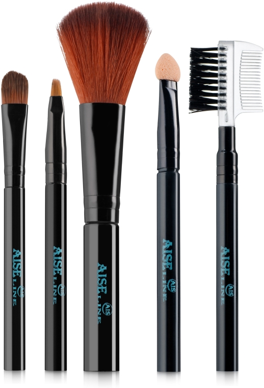 Набір пензлів для макіяжу, 5 шт. - Aise Line Makeup Brush Set — фото N1