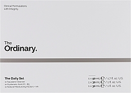 Набор - The Ordinary The Daily Set (ser/30ml + cl/balm/50ml + fluid/30ml) — фото N1