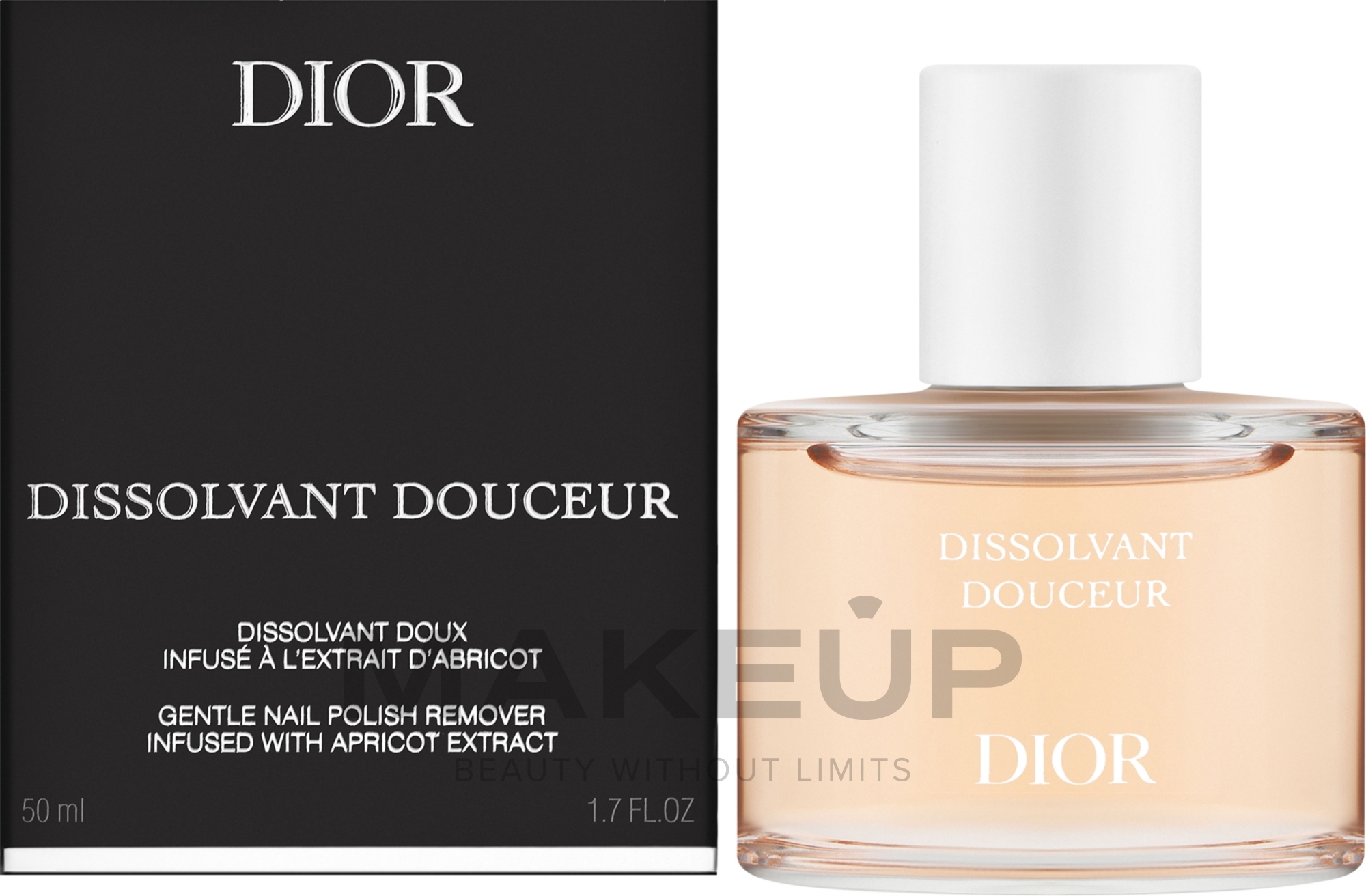 Жидкость для снятия лака - Dior Dissolvant Douceur Gentle Nail Polish Remover With Apricot Extract — фото 50ml