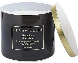 Ароматична свічка - Perry Ellis Black Pine & Amber Fine Fragrance Candle — фото N4