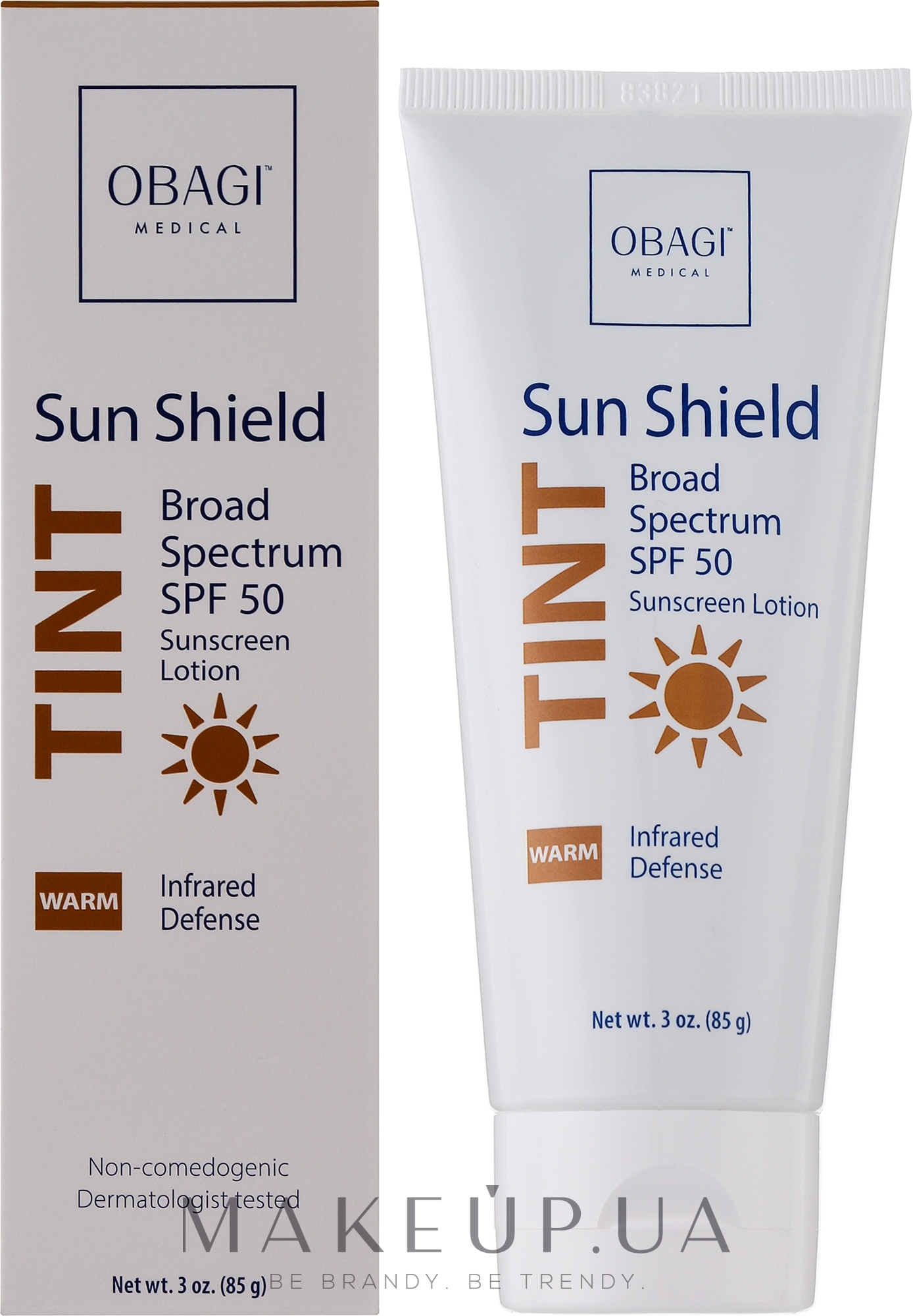 Тонирующий солнцезащитный крем - Obagi Medical Sun Shield Tint Broad Spectrum Spf 50 Warm — фото 85g