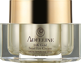 Крем для кожи вокруг глаз с муцином улитки и золотом - Adelline 24k Gold Snail Eye Cream — фото N1