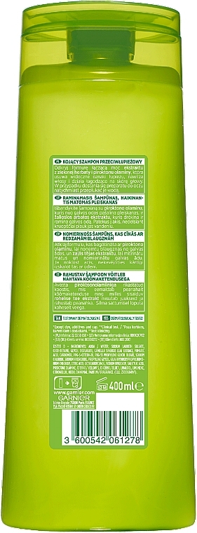Зміцнювальний шампунь для нормального волосся проти лупи - Garnier Fructis Shampoo 2in1 — фото N2