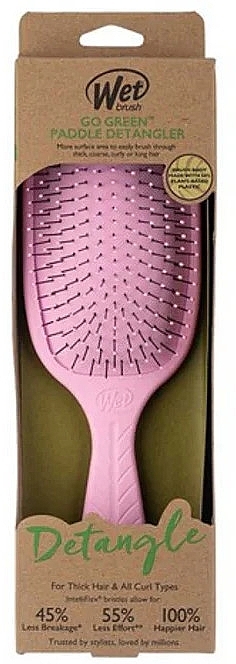 Щітка для волосся - Wet Brush Go Green Biodegradeable Paddle Detangler Pink — фото N3