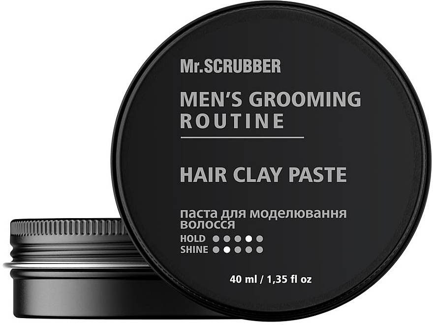 Паста для моделирования волос - Mr.Scrubber Men's Grooming Routine Hair Clay Paste