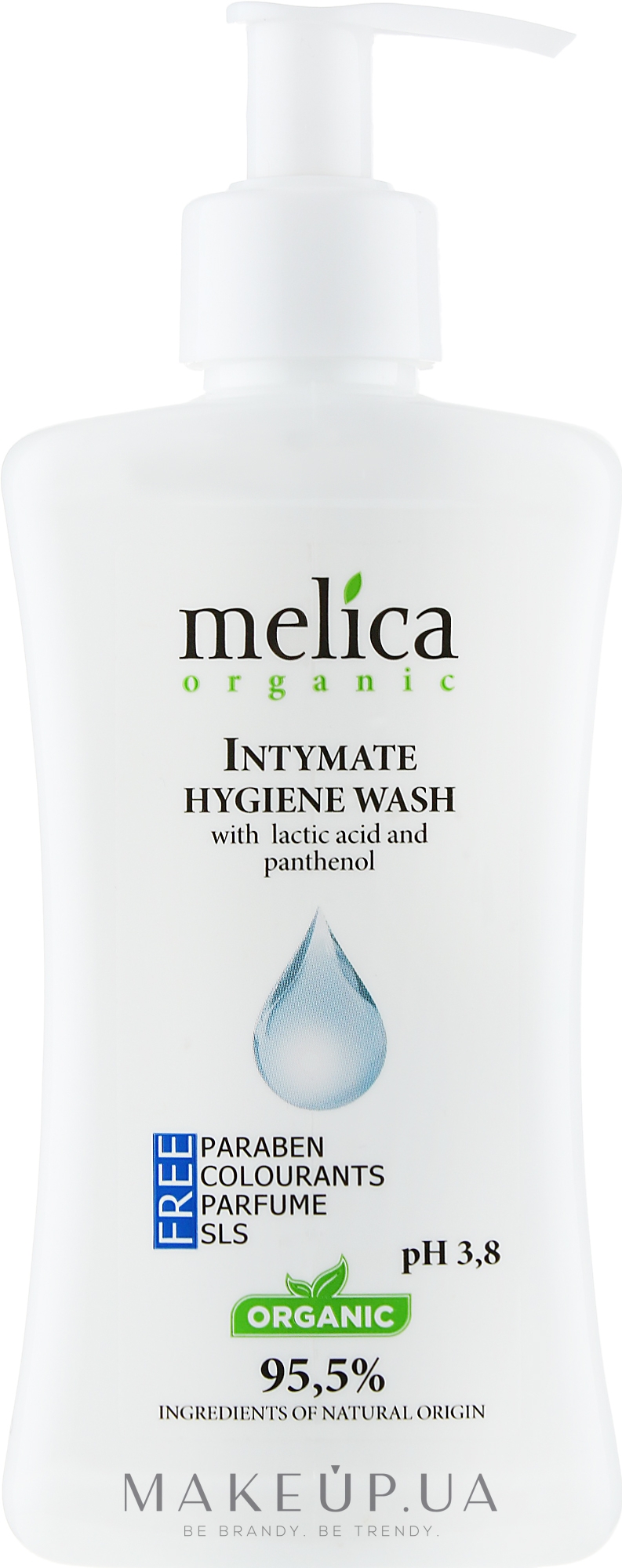 Засіб для інтимної гігієни з молочною кислотою і пантенолом - Melica Organic Intimate Wash Hygiene — фото 300ml