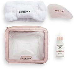 Парфумерія, косметика УЦІНКА Набір - Makeup Revolution Skincare The Hyaluronic Acid Skincare Gift Set (bag/1pc + headband/1pc + f/mass/1pc + f/ser/30ml) *