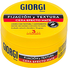 Парфумерія, косметика Віск для волосся матовий - Giorgi Line Matte Effect Wax Nº3