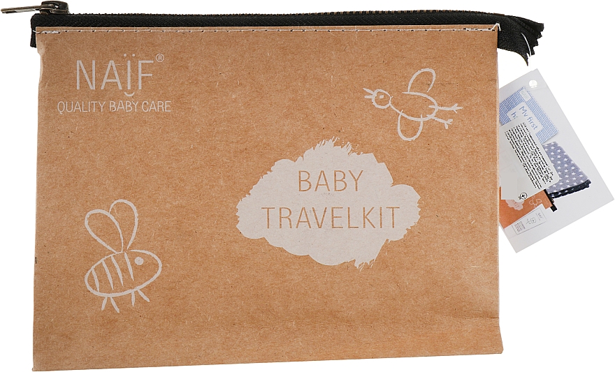 Набор - Naif Baby Travel Kit (sh/15ml + gel/15ml + lotion/15ml + cr/15ml + bag) — фото N1