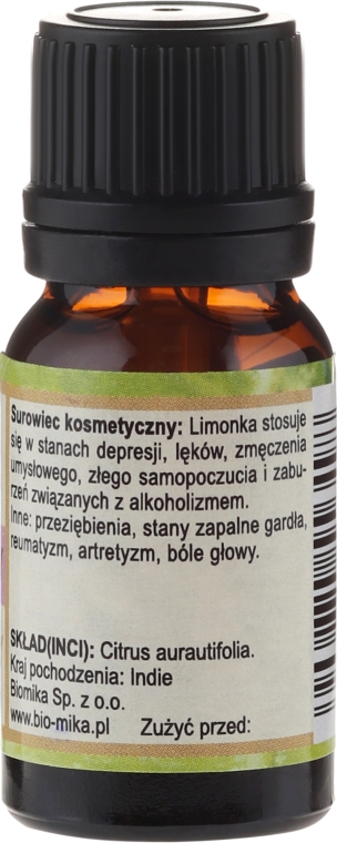 Натуральное эфирное масло "Лайм" - Biomika Lime Oil — фото N2