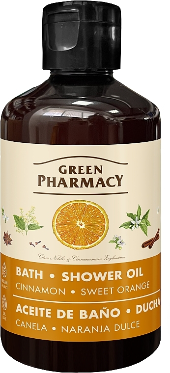 Олія для ванни та душу "Кориця та солодкий апельсин" - Зелена Аптека