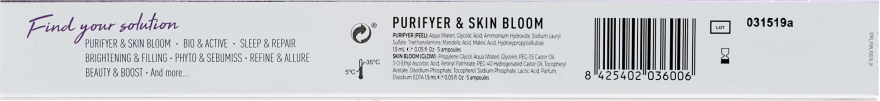 Набор для ухода за лицом - Skin Tech Peel2Glow Purifyer & Skin Bloom (purifyer/5x1.5ml + skin/bloom/5x1.5ml) — фото N5