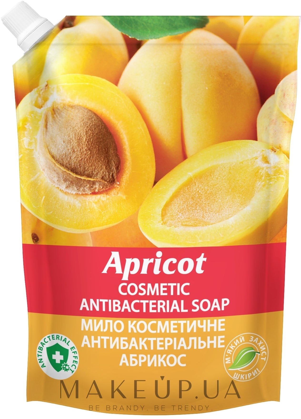 Мило антибактеріальне "Абрикоса" - Bioton Cosmetics Apricot Liquid Soap (дой-пак) — фото 450ml
