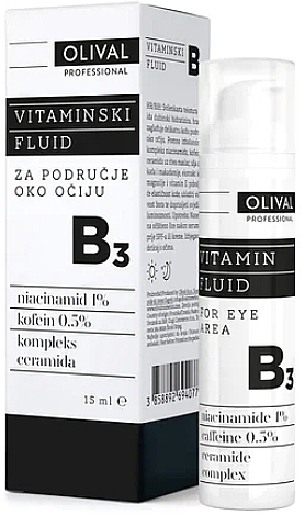 Вітамінний флюїд B3 для зони навколо очей - Olival Vitamin Fluid B3 For Eye Area — фото N1