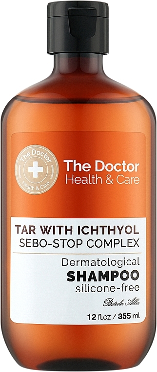 Шампунь "Дігтярний з іхтіолом" - The Doctor Health & Care Tar With Ichthyol + Sebo-Stop Complex Shampoo