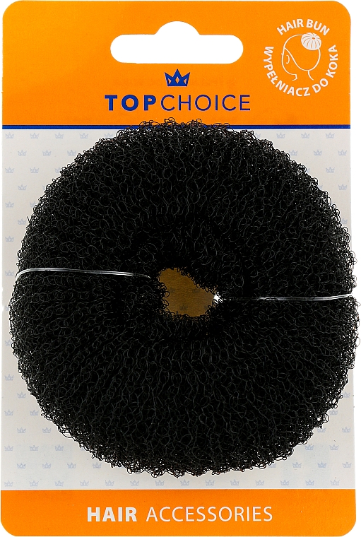 Валик для зачіски 20384, чорний, размір M 	 - Top Choice — фото N1
