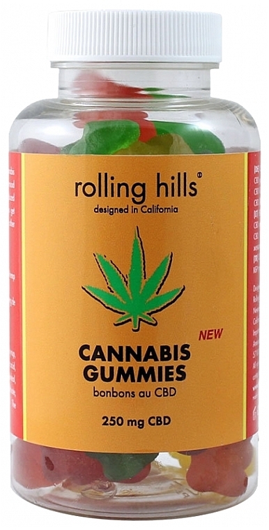 Пищевая добавка с маслом каннабидиол - Rolling Hills Gummies Cannabis 250 Mg CBD  — фото N1