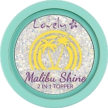 Топер для макіяжу очей та обличчя - Lovely Malibu Shine 2 in 1 Topper — фото N1