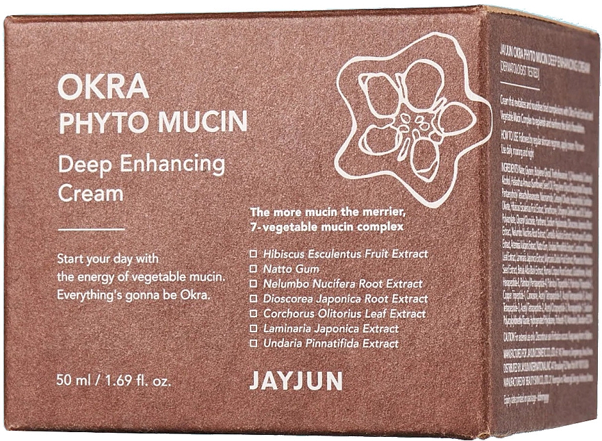 Интенсивный крем для лица - Jayjun Okra Phyto Mucin Deep Enhancing Cream — фото N2