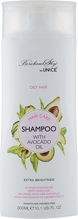 Шампунь з олією авокадо для жирного волосся - Unice BorzhemSky Shampoo With Avocado Oil — фото N1