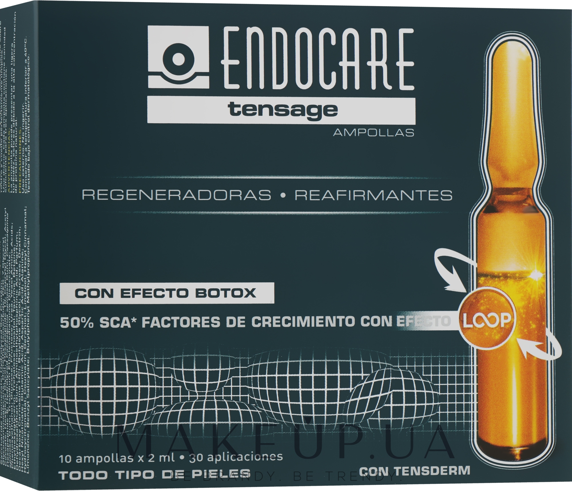 Регенерувальний ліфтинговий концентрат для обличчя (ампули) - Cantabria Endocare Labs Tensage Concentrate Ampoules — фото 10x2ml