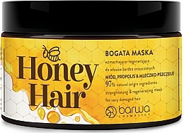 Духи, Парфюмерия, косметика Маска для поврежденных волос - Barwa Honey Hair Mask