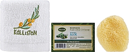 Набір - Kalliston Aloe (soap/100g + sponge + towel) — фото N2