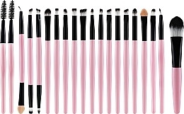 Набор кистей для макияжа, черно-розовый, 20 шт. - Beauty Design  — фото N1