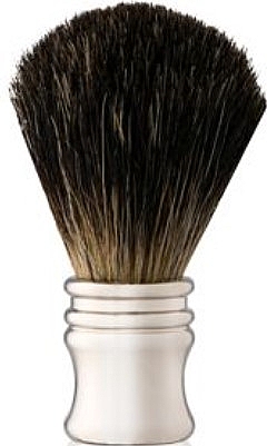 Помазок для гоління з шерстю борсука, металева ручка - Golddachs Shaving Brush, Pure Badger, Metal Chrome Handle, Silver — фото N1