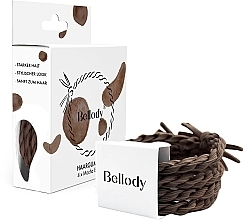 Резинка для волосся, mocha brown, 4 шт. - Bellody Original Hair Ties — фото N1