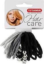 Еластичний затискач для волосся, 4см, 20шт, різнокольорові - Titania — фото N1
