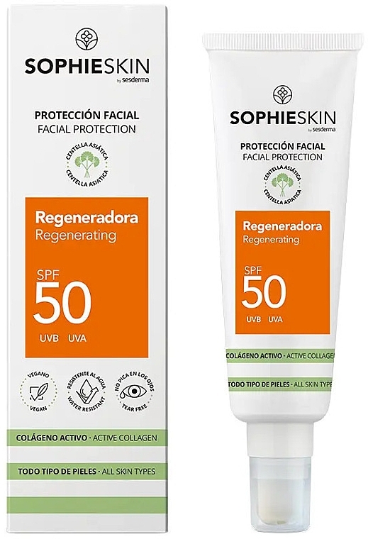 Регенерирующий солнцезащитный крем для лица - Sophieskin Regenerating Facial Protection SPF50 — фото N1