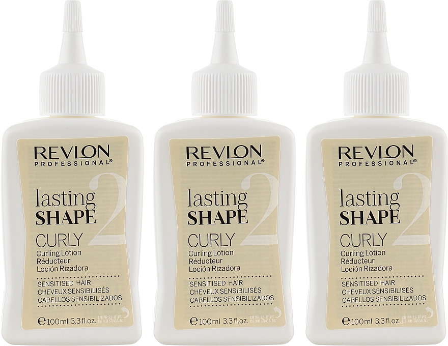 Набір для звивання чутливого волосся - Revlon Professional Lasting Shape Curly Lotion Sensitized (lot/3x100ml) — фото N2