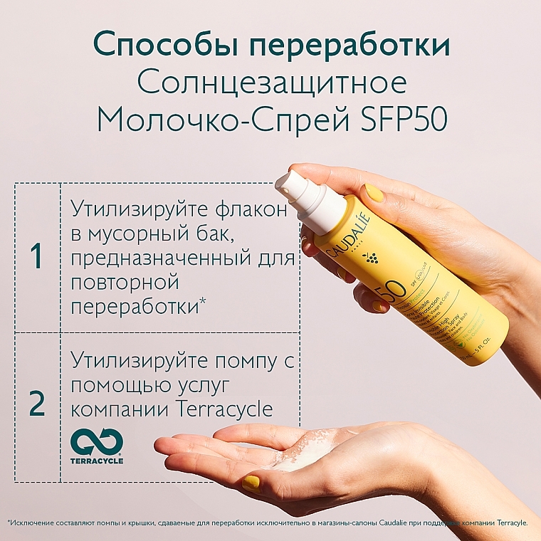 Сонцезахисний спрей для обличчя та тіла - Caudalie Vinosun Protect Spray Invisible SPF50 — фото N8