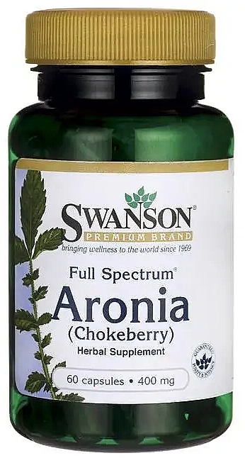 Пищевая добавка "Черноплодная рябина", 400 мг - Swanson Full Spectrum Aronia (Chokeberry) — фото N2