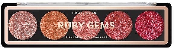Палетка глиттеров - Profusion Cosmetics 5 Shade Glitter Palette — фото N1