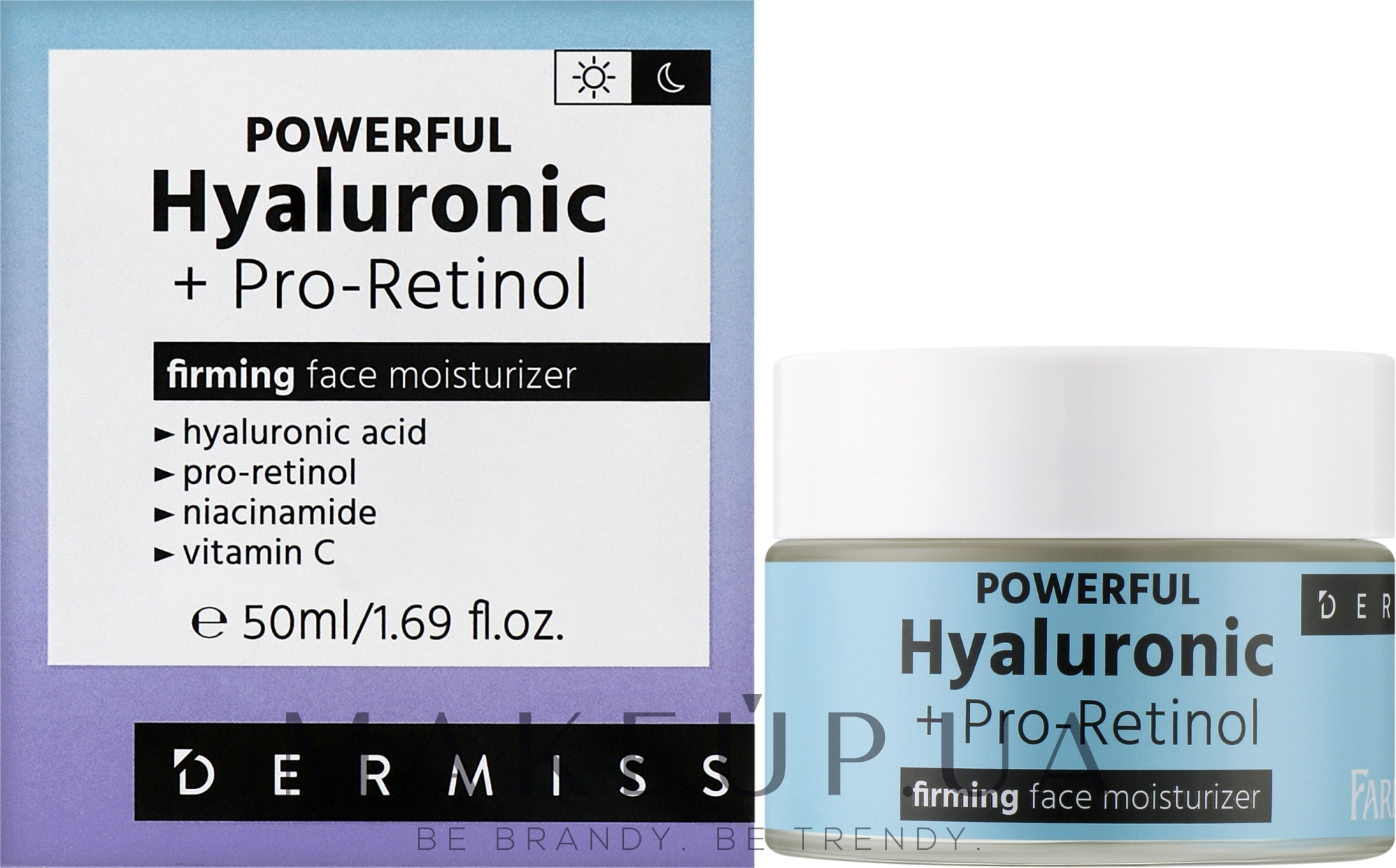 Зміцнювально-зволожувальний крем з гіалуроновою кислотою та ретинолом - Farmona Dermiss Powerful Hyaluronic + Pro-Retinol — фото 50ml