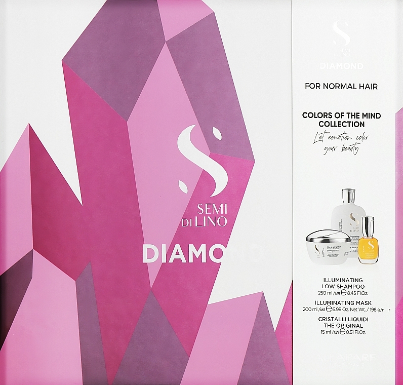 Набір - AlfaParf Holiday Kit Diamond 2022 (shampoo/250ml + mask/200ml + oil/15ml) — фото N1