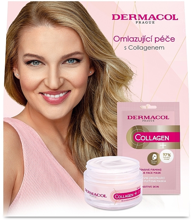 Набір - Dermacol Collagen+ I (d/f/cr/50ml + f/mask/2x8g) — фото N1