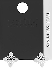 Парфумерія, косметика Сережки жіночі, квітковий візерунок, сріблясті - Lolita Accessories