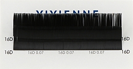 Накладные ресницы "Elite", черные, 2 линии (0,07, D, (16)) - Vivienne — фото N1