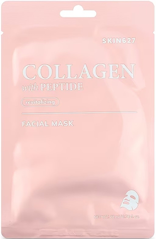 Восстанавливающая маска для лица с коллагеном и пептидами - Skin627 Collagen with Peptide Revitalizing Facial Mask — фото N1