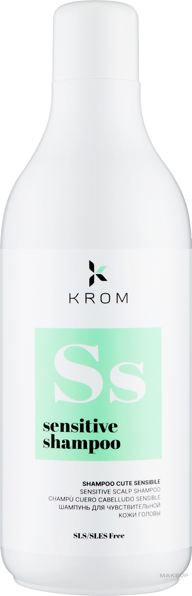 Бессульфатный шампунь для ежедневного использования - Krom Sensitive Shampoo — фото 1000ml