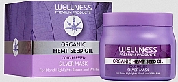 Парфумерія, косметика Маска для волосся - Wellness Premium Organic Hemp Oil Cold Pressed Silver Mask