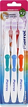 Набор зубных щеток "Колорос", зеленая + синяя + оранжевая - Pierrot New Active — фото N1