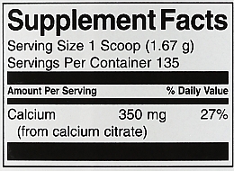Пищевая добавка в порошке "Цитрат кальция" - Swanson Calcium Citrate Powder 100% Pure And Dair Free — фото N3