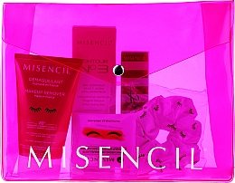 Парфумерія, косметика Набір - Misencil Summer Pouch 2021 Limited Edition (makeup remover/120ml + remover pads/6pcs + mascara/10ml + eye/gel/10ml + bag + scrunchy/1pc)